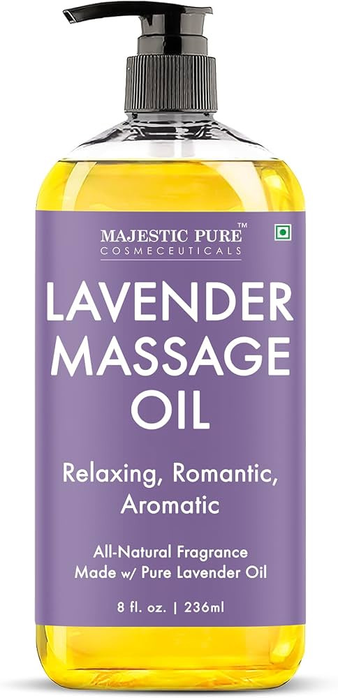 MAJESTIC PURE Lavender Massage Oil for Massage Therapy - Refreshing, and Relaxing - Natural Oils ... | Amazon (US)