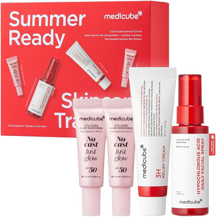 medicube Summer-Ready Skincare Travel Kit | Quick Cooling & Soothing Essential | HOCl Spray, Reli... | Amazon (US)