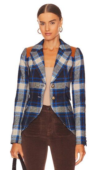 Rifle-Patch Equestrian in Cobalt Plaid | Revolve Clothing (Global)