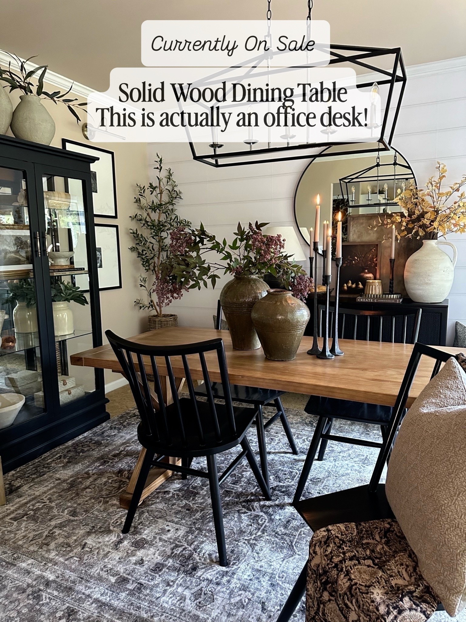 An Office Desk Turned Dining Table 🤎 Would you believe our dining table is actually an office desk? I love the warmth this solid wood piece brings to our dining room—it makes the whole space feel cozy and collected. It’s currently on sale, too!

Shop the table through my links!

#LTKHome #LTKSaleAlert #DiningRoomInspo #SolidWoodTable #NeutralHomeDecor