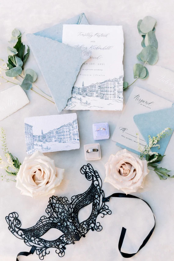 ONE set of Personalized Keepsake Stationery or Invitation Suite for Wedding or Event to Photograp... | Etsy (US)