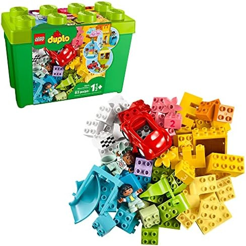 LEGO DUPLO Classic Deluxe Brick Box 10914 Starter Set with Storage Box, Great Educational Toy for... | Amazon (US)