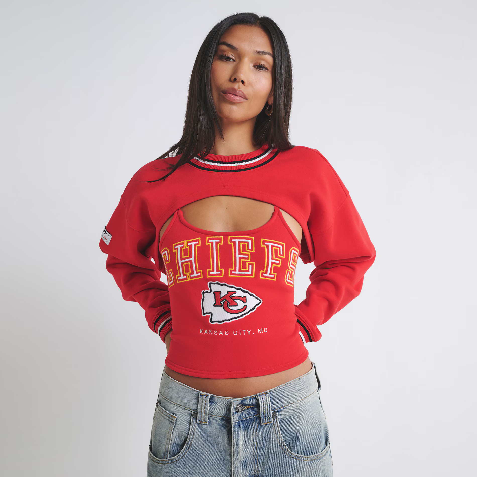 Kansas City Chiefs Off Season Women's Fleece Shrug Cami - Red | Fanatics
