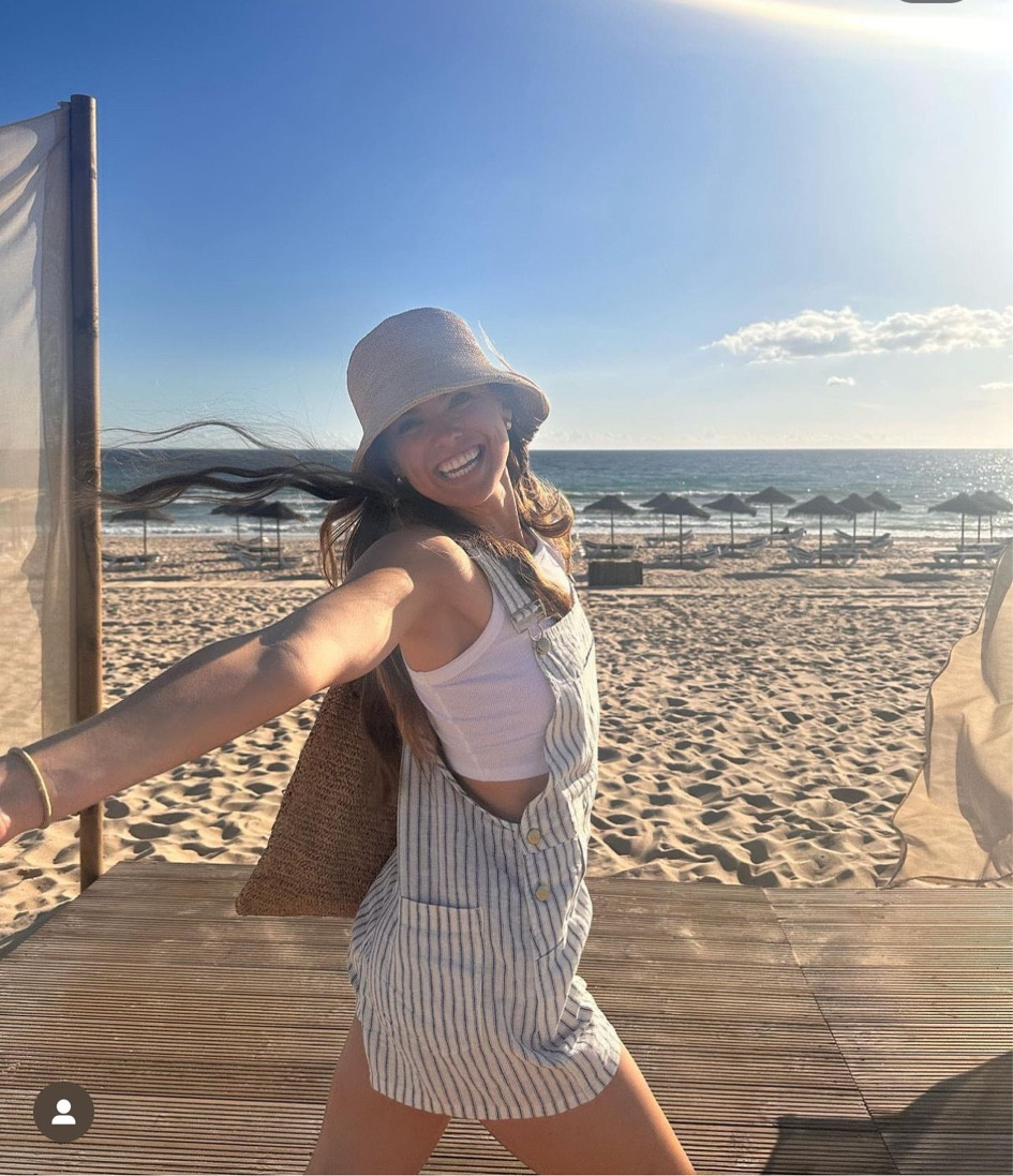 Shop, Hannah Brown's pinstripe, short overalls, slouch bag, and bucket hat with the link in my profile

#LTKsalealert #LTKunder100 #LTKstyletip