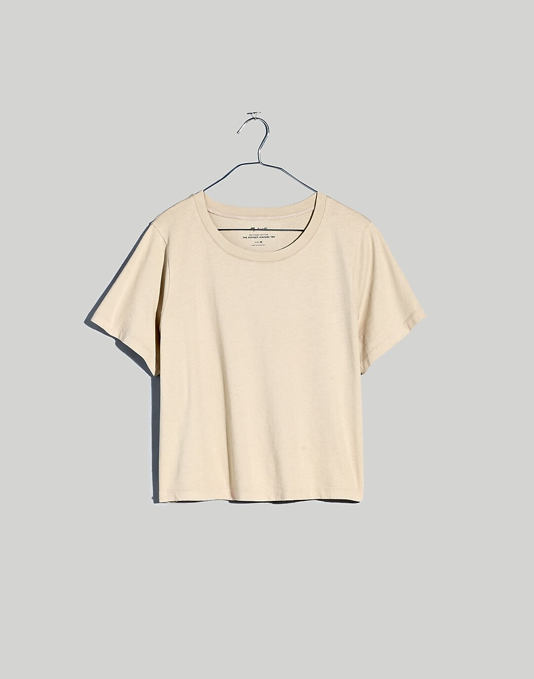 Softfade Cotton Boxy-Crop Tee | Madewell
