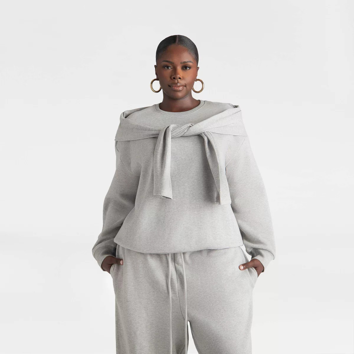 KBB by KAHLANA Women's Long Sleeve 'The Double Layer Crewneck Sweatshirt' | Target