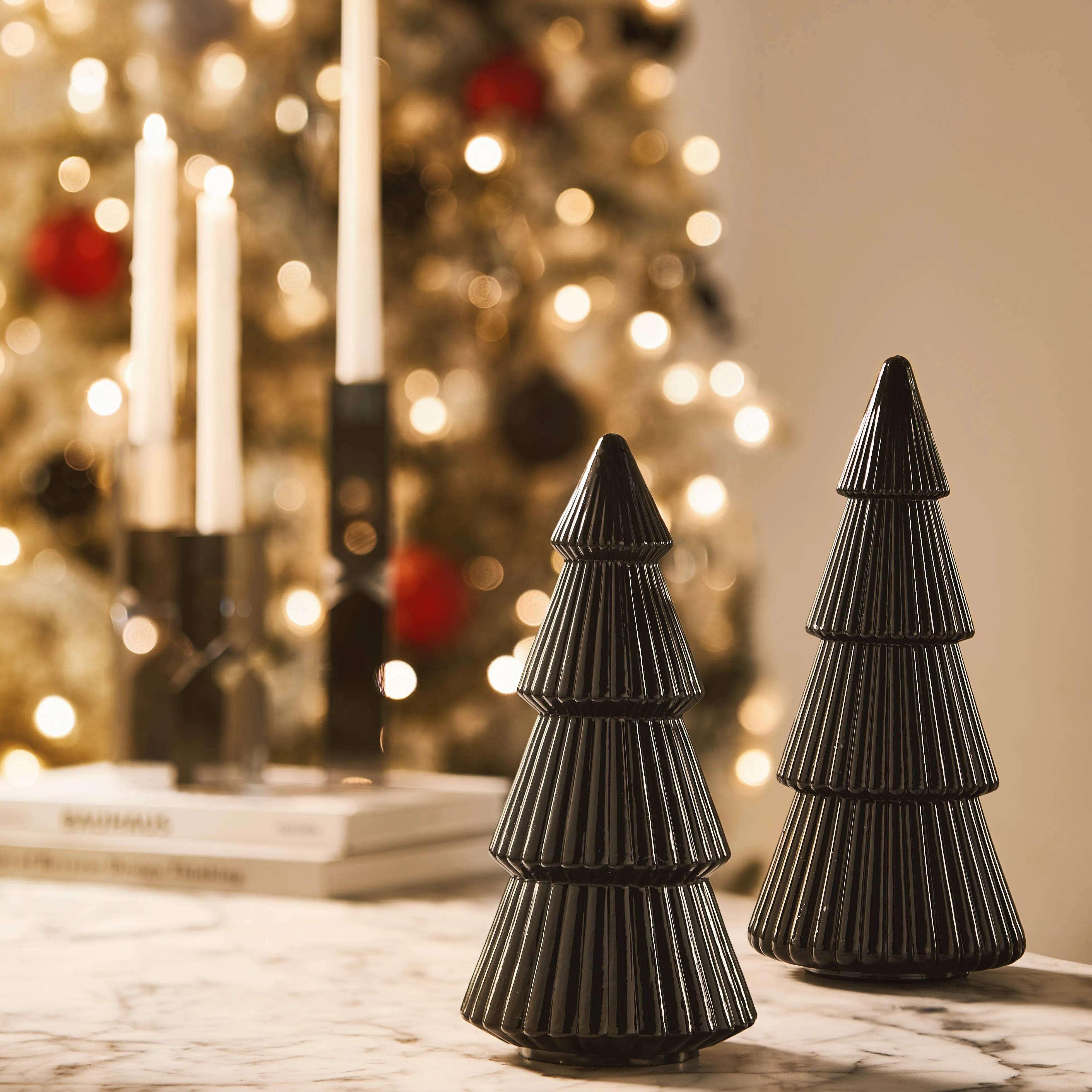 Black Glass Tree | Décor | Z Gallerie | Set of 2 - 10" & 11"H | Z Gallerie