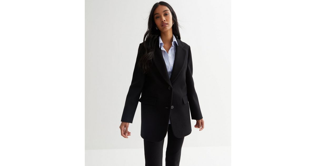 Black Revere Collar Blazer Coat | New Look | New Look (UK)