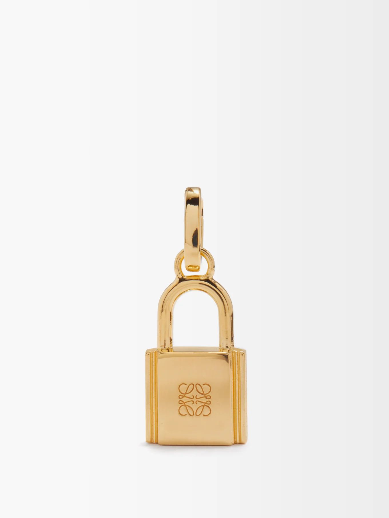 Anagram 24kt gold-plated padlock charm | Matches (UK)