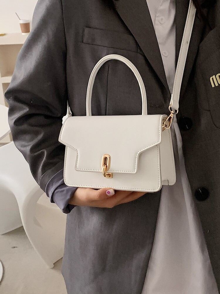 Minimalist Flap Satchel Bag | SHEIN