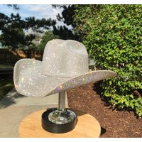 Fully Covered Rhinestone Cowgirl Hat. Western Wedding. Country Concert. Space Costume. Bridesmaids O | Etsy (US)