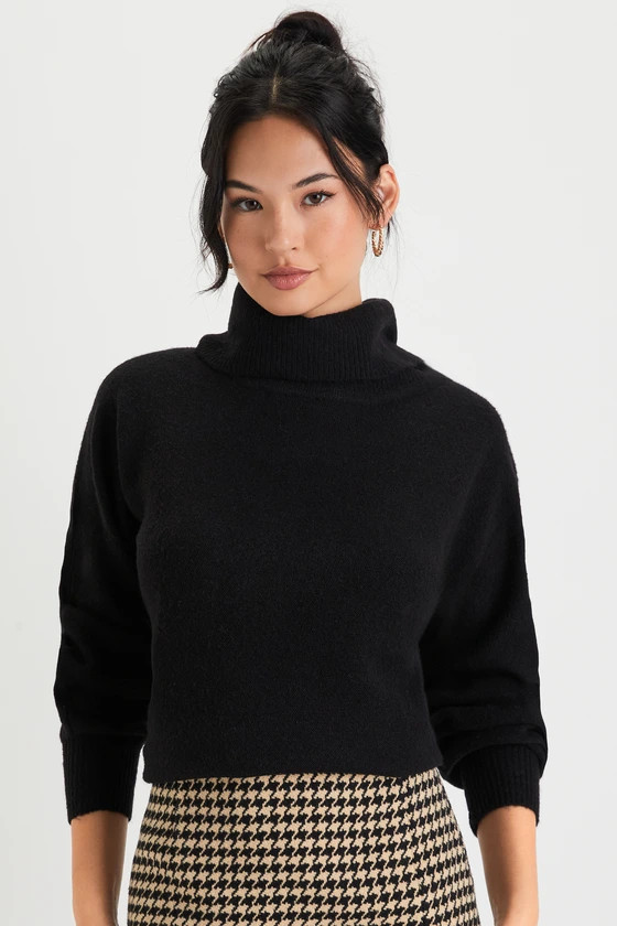 Coziest Pick Black Turtleneck Pullover Sweater | Lulus (US)