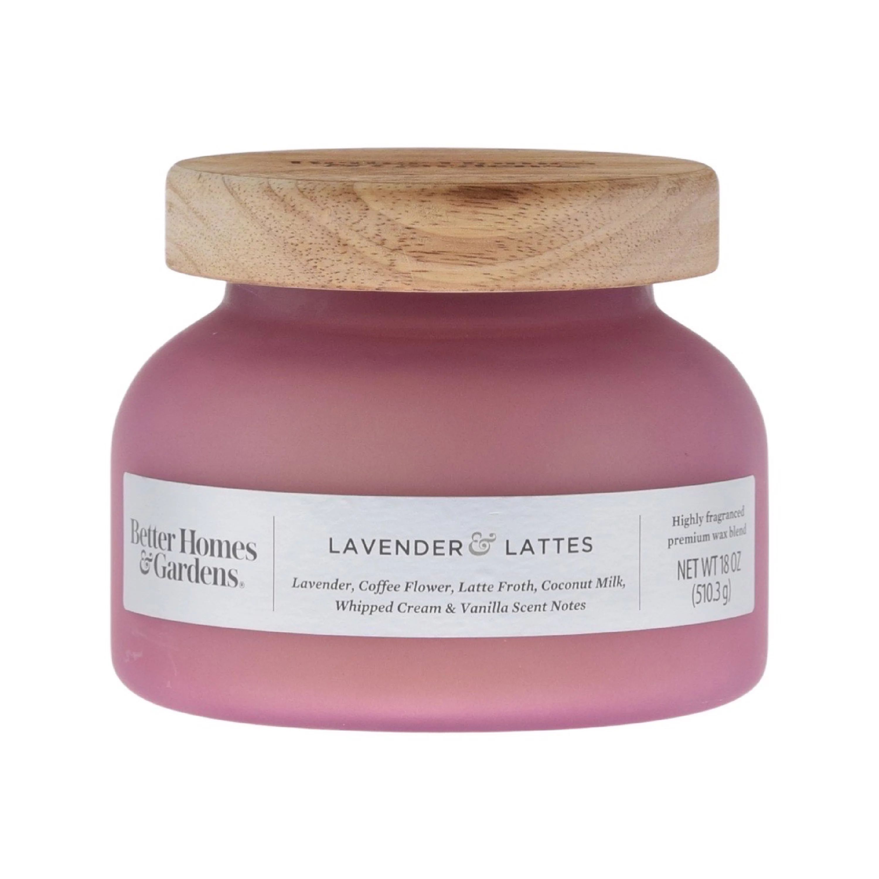 Better Homes & Gardens 18oz Lavender & Lattes Scented 2-Wick Bell Jar Candle | Walmart (US)