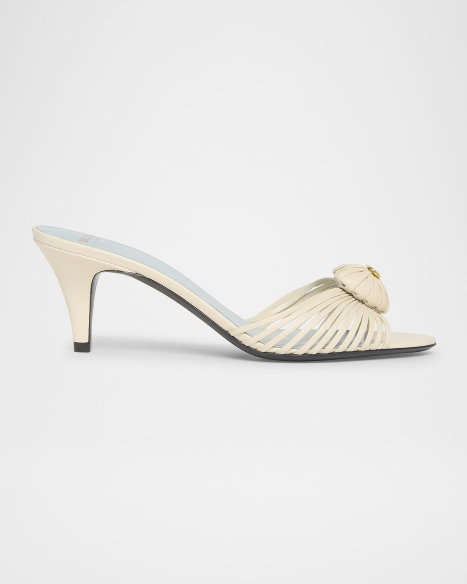 Royal Heart VLogo Leather Sandals | Neiman Marcus
