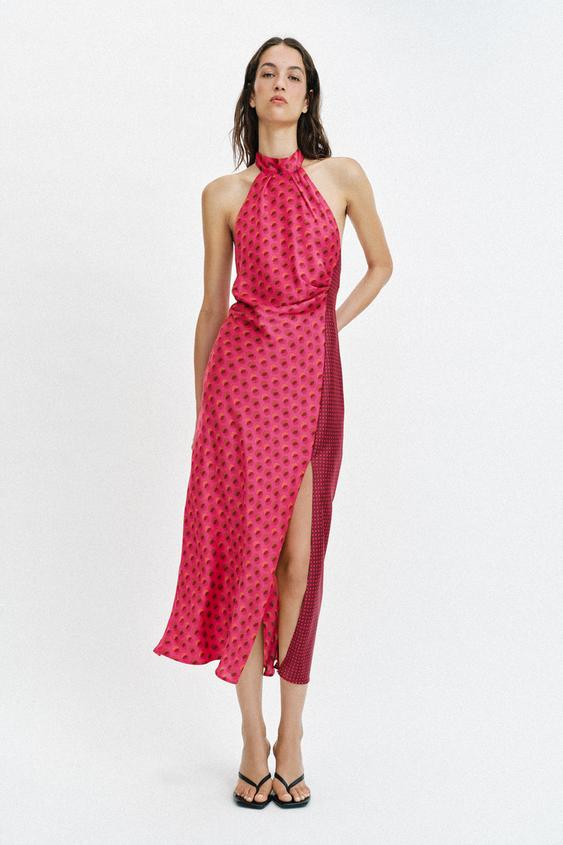 HALTER NECK MIDI DRESS | Zara UK