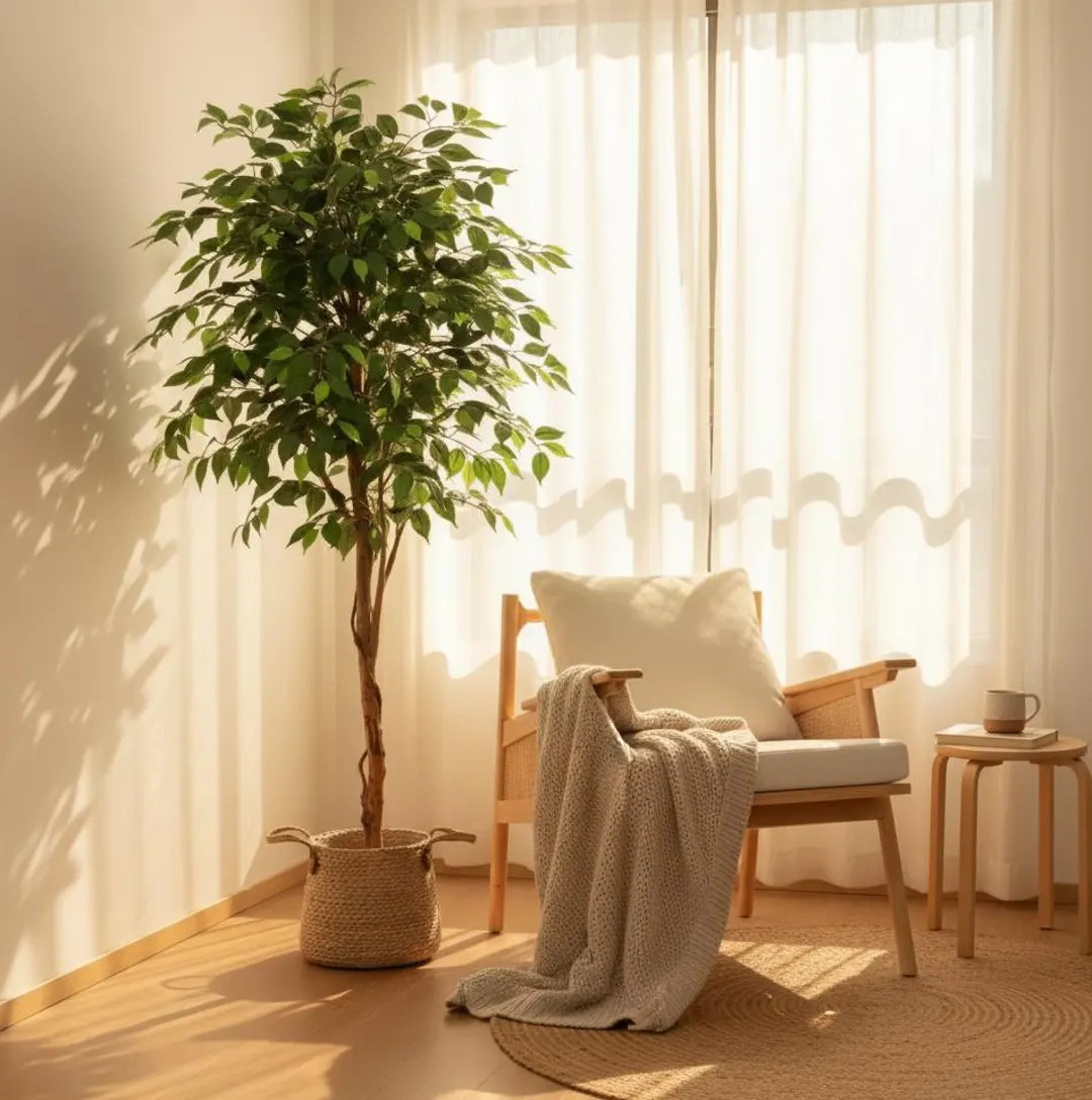 Large Faux Ficus Tree in Pot - Realistic Artificial Plant With Natural Wood Trunk - Elegant Indoo... | Etsy (US)