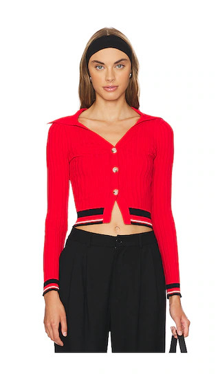 Keegan Cardigan in Red | Revolve Clothing (Global)