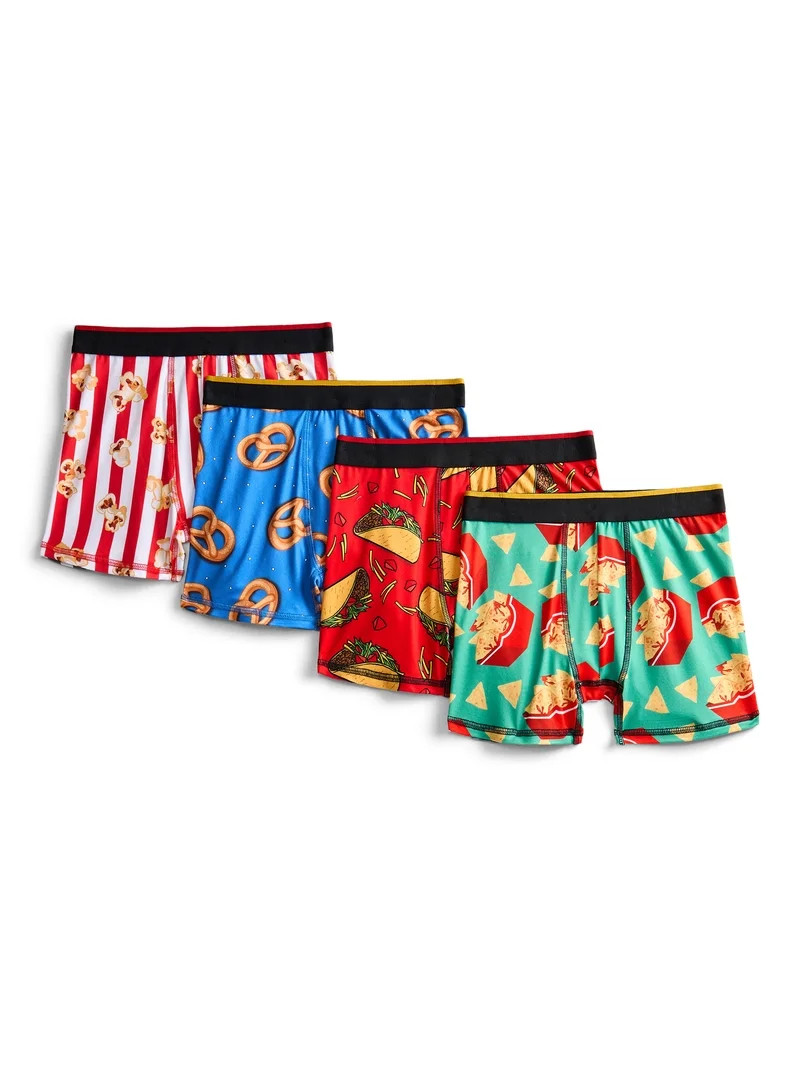 Wonder Nation Boys Boxer Brief Snack Pack Underwear, 4-Pack, Sizes S-XL | Walmart (US)