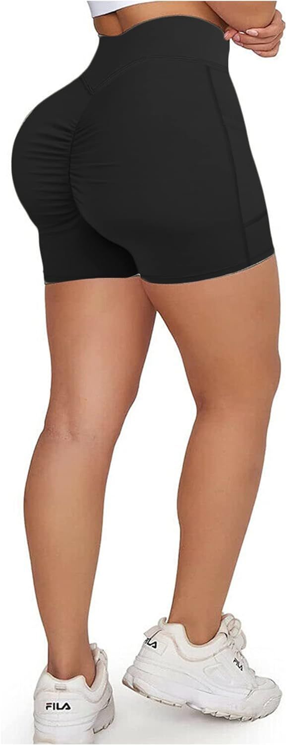 COOrun High Waisted Booty Shorts Butt Lifting Shorts for Women Seamless Gym Shorts | Amazon (US)