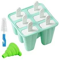 Popsicle Molds 6 Pieces Silicone Ice Pop Molds BPA Free Popsicle Mold Reusable Easy Release Ice P... | Walmart (US)