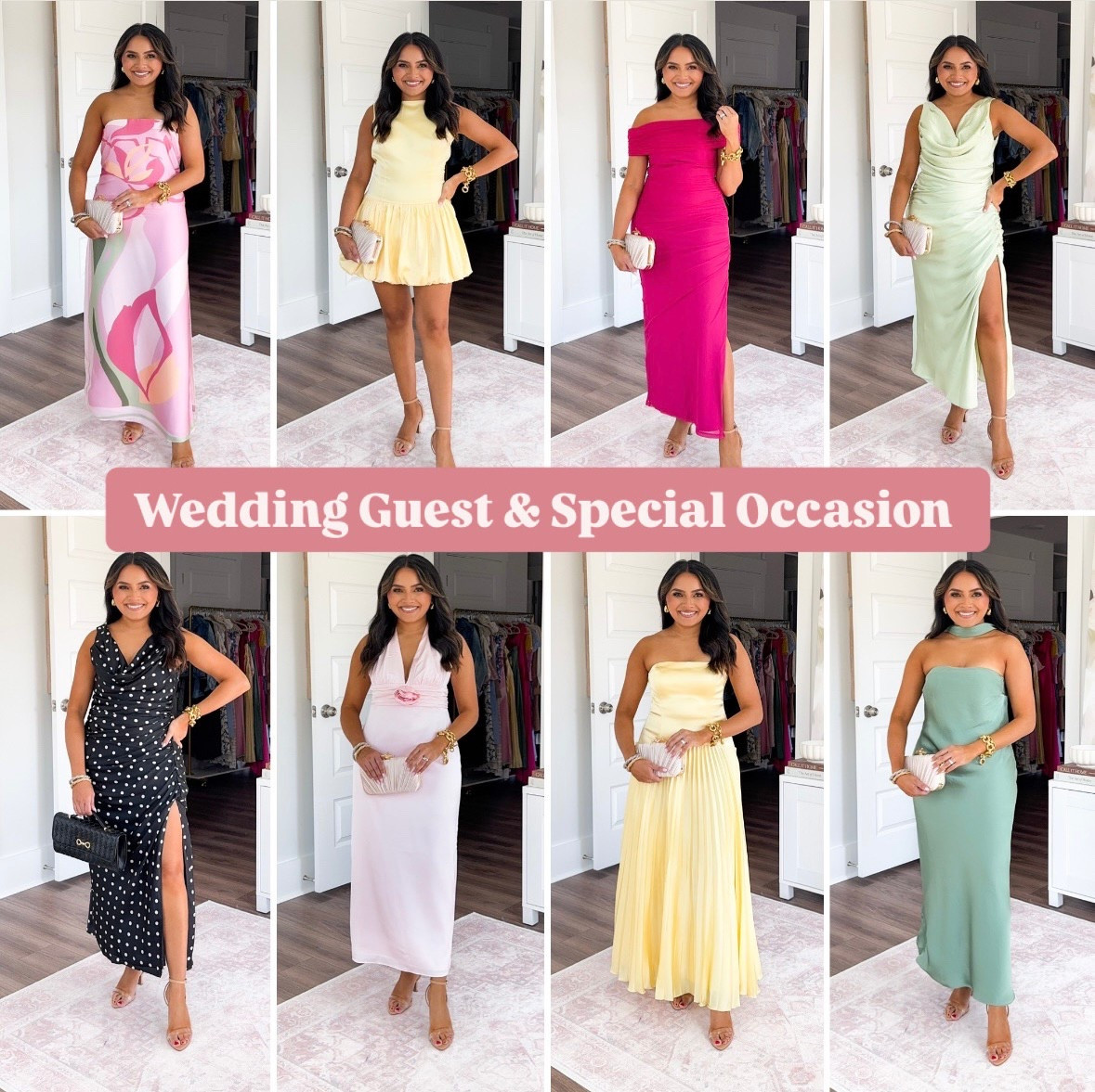 For reference: I’m 5’0, 32b bra size, and 2/26 in bottoms, pear shaped. 

Pink floral dress size xs petite TTS
Yellow mini dress size xs petite TTS
Pink off the shoulder dress size xs petite TTS
Light green dress size small petite - I sized up a size for room in the hips
Polka dot dress size small petite - I sized up a size for room in the hips
Light Pink halter dress size small petite - I sized up a size for room in the hips
Yellow strapless pleated skirt dress size xs petite TTS
Green dress with neck scarf size small petite - I sized up a size for room in the hips

Wedding guest dress
Special occasion dress
Cocktail dress
Fundraiser
Event gown
Military ball
Dressy event
Spring wedding
Summer wedding
Bridesmaid
Honey Sweet petite
Honeysweetpetite
Charleston, SC 


#LTKPetite #LTKSpringSale #LTKWedding