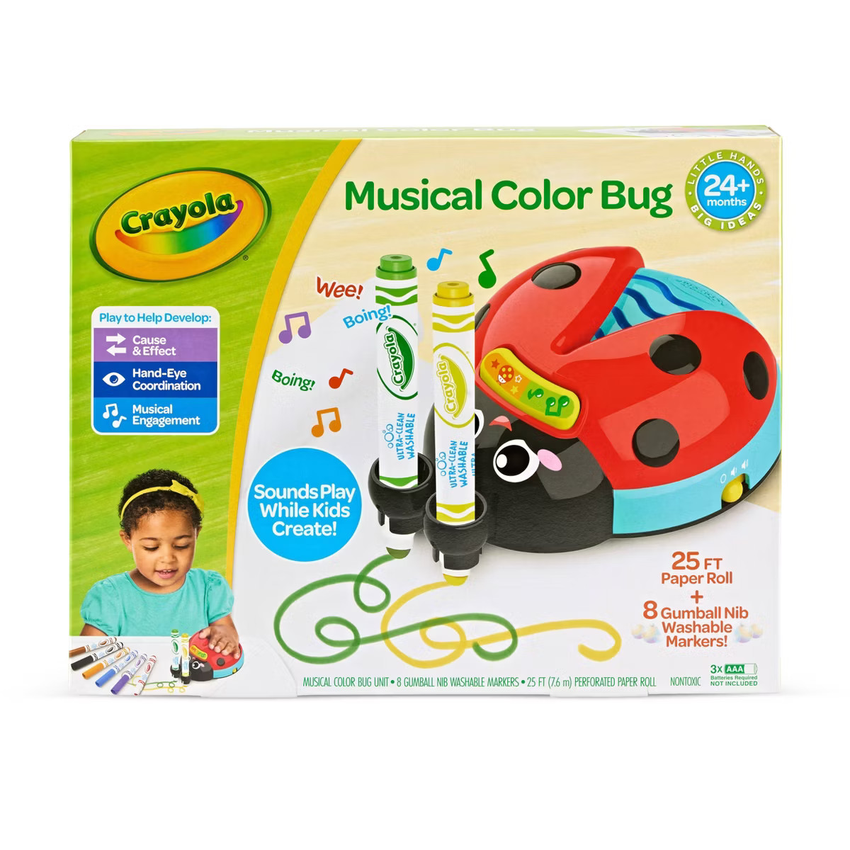 Crayola Musical Bug Drawing and Coloring Kit: Art & Craft Activity for 2 Years & Up, Includes Pap... | Target