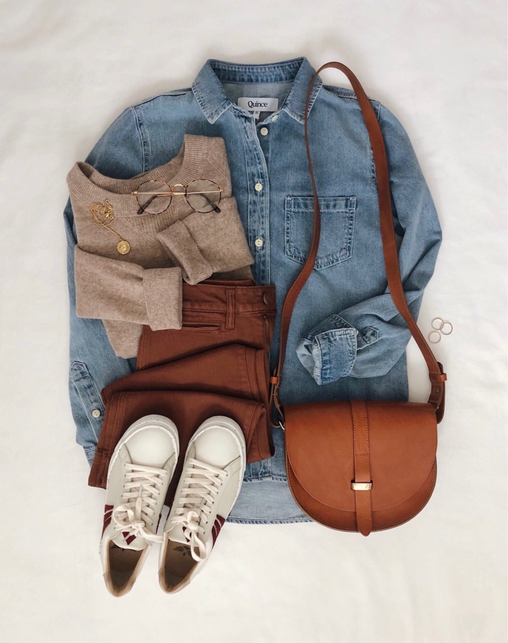 My Quince order arrived and I am LOVING this new-to-me brand!😍Awesome prices on tons of classic and timeless pieces. My sizes: 25 in pants, small in chambray button up, medium in sweater. Also found an awesome Sezane bag dupe for y’all (this one isn’t avail anymore).💕✨

#LTKFind #LTKunder100 #LTKshoecrush