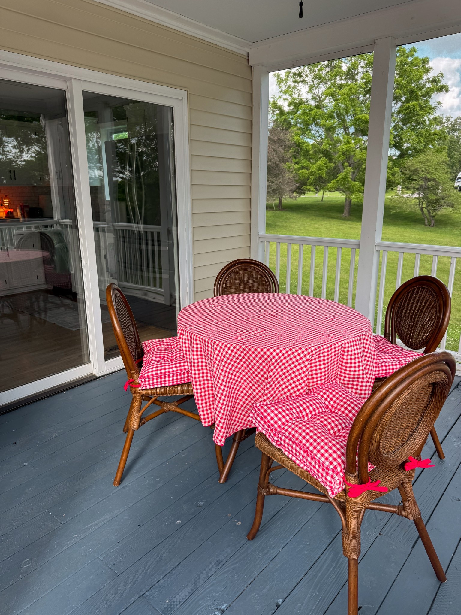 Outdoor gingham table set 🍓🤍

#LTKHome #LTKSummerEdit #LTKFindsUnder50