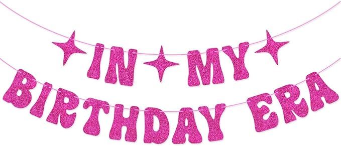 Hot Pink In My Birthday Era Banner for Singer Birthday Party Decorations | Amazon (US)