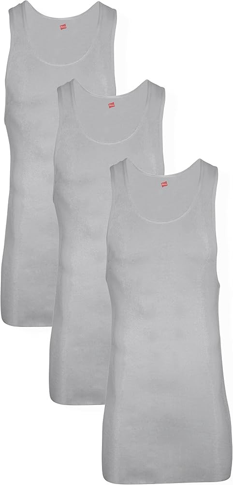 Hanes Men’s Tagless Ribbed Undershirt Tall, Various Pack Size Options | Amazon (US)