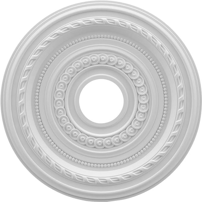 Ekena Millwork CMP16CO Cole Thermoformed PVC Ceiling Medallion, 16"OD x 3 1/2"ID x 1"P, White | Amazon (US)
