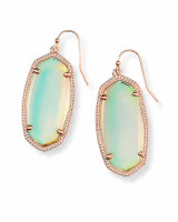 Elle Rose Gold Drop Earrings in Dichroic Glass | Kendra Scott