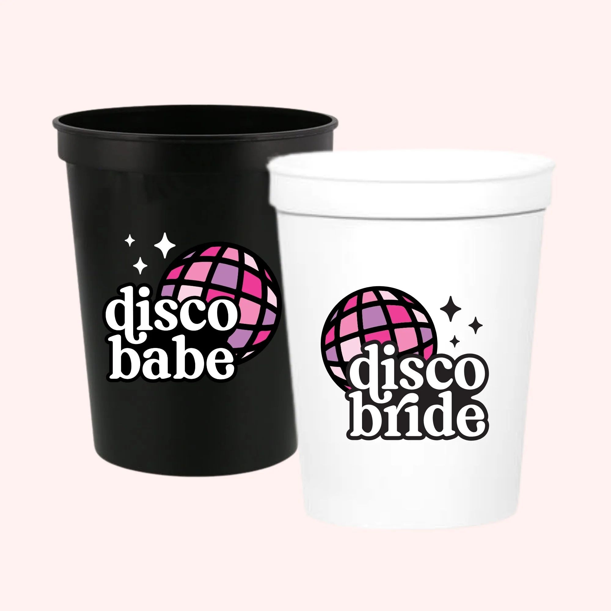 Disco Bride / Disco Babe Stadium Cup with Disco Ball | Sprinkled With Pink