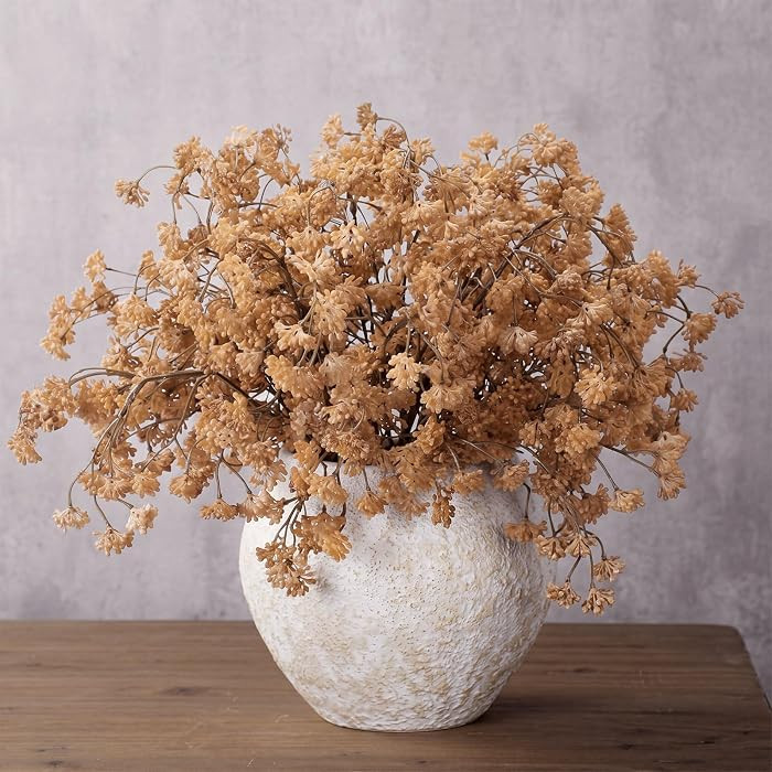 Thiccywoov Fall Faux Berry Stems, 6 Pcs, Beige, 16 Inch | Amazon (US)