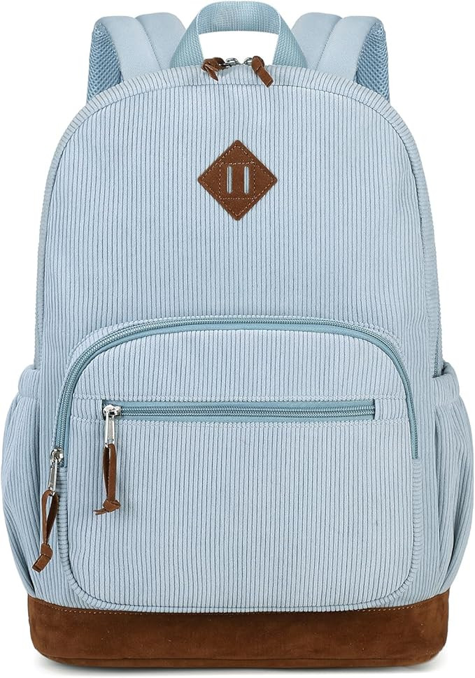 Mygreen Corduroy Backpack, 15.6 Inch Vintage Laptop Bookbag, Lightweight Water Resistant 24L Larg... | Amazon (US)