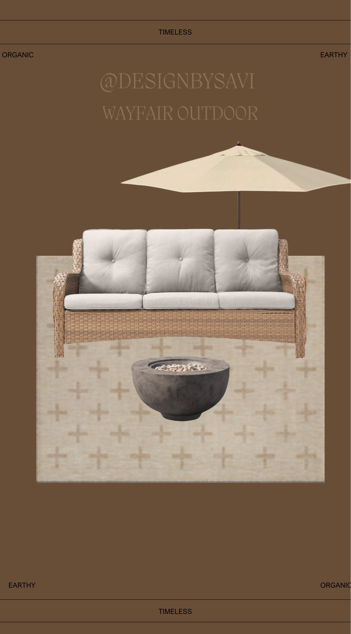 Wayfair is having a huge outdoor sale!! Here’s a cute patio set up 🤎

Patio set, outdoor, Wayfair finds, Wayfair home, home decor, outdoor rugs, fire pit, umbrella, outdoor sale 

#LTKSeasonal #LTKsalealert #LTKhome