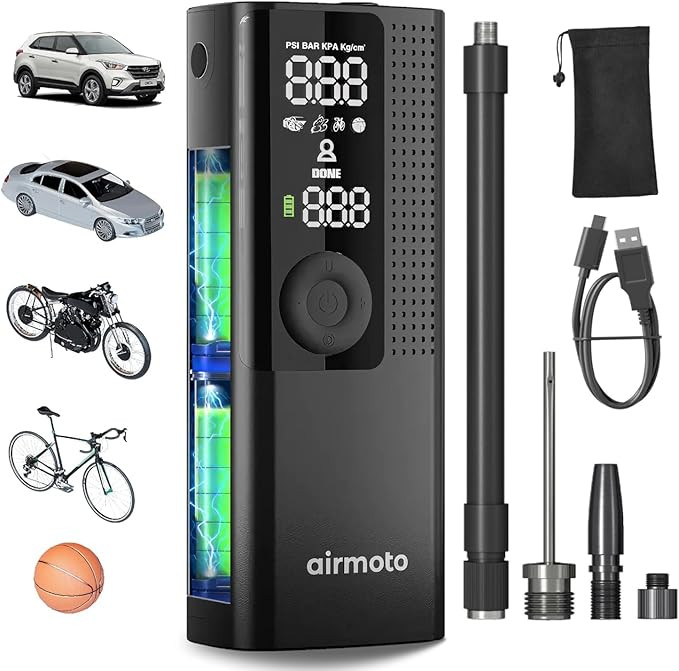Airmoto Tire Inflator Portable Air Compressor - Air Pump For Car Tires with Digital Pressure Gaug... | Amazon (US)