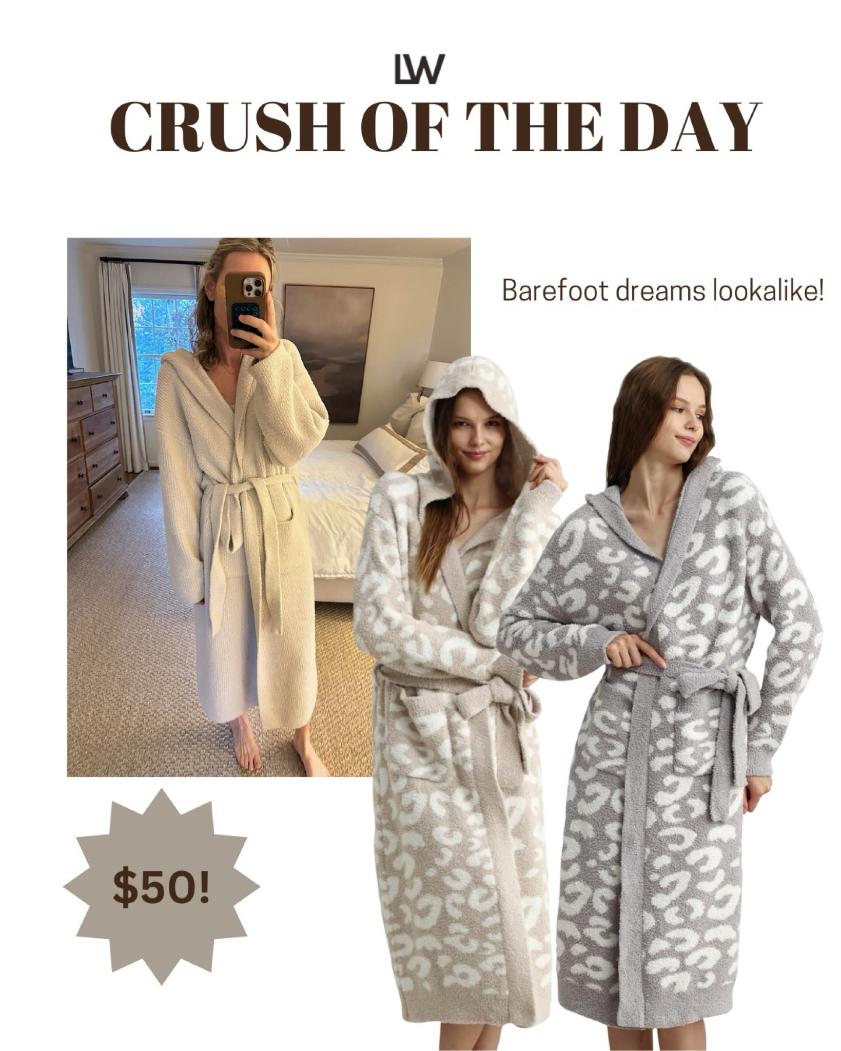 @amazon crush of the day! Barefoot dreams lookalike robe! So soft and under $50! ✨

#LTKFindsUnder50 #LTKSeasonal #LTKGiftGuide