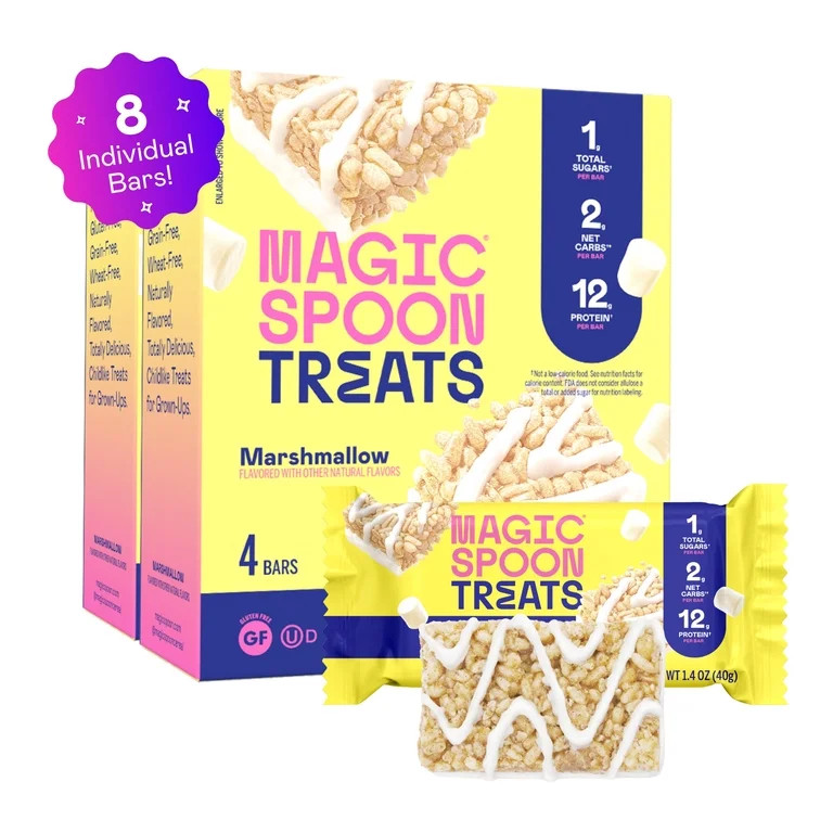 Magic Spoon Protein Treats 8 Bars (2 Boxes) - Marshmallow | Walmart (US)