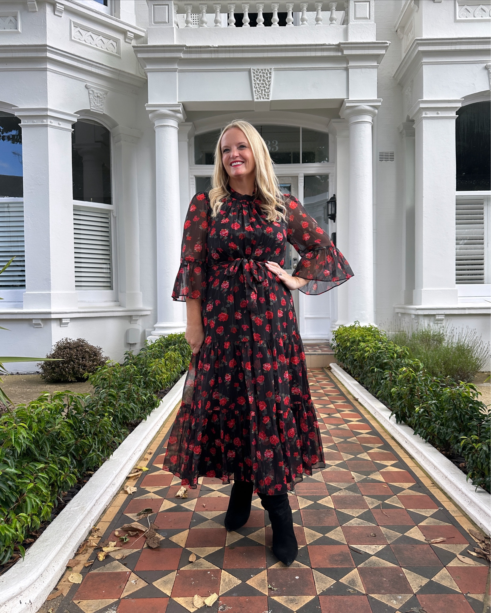 
“A Rose, by any other name, would Smell as Sweet” 🌹🌹🌹
Wearing the Lela Floral Textured Midi Dress, new in at @phaseeight. 
I’m wearing a size 14. I’m 5ft 3 and went for the regular length but it does also come in petite. The boots are also Phase Eight. 

#LTKautumn #LTKmidsize #LTKcurves