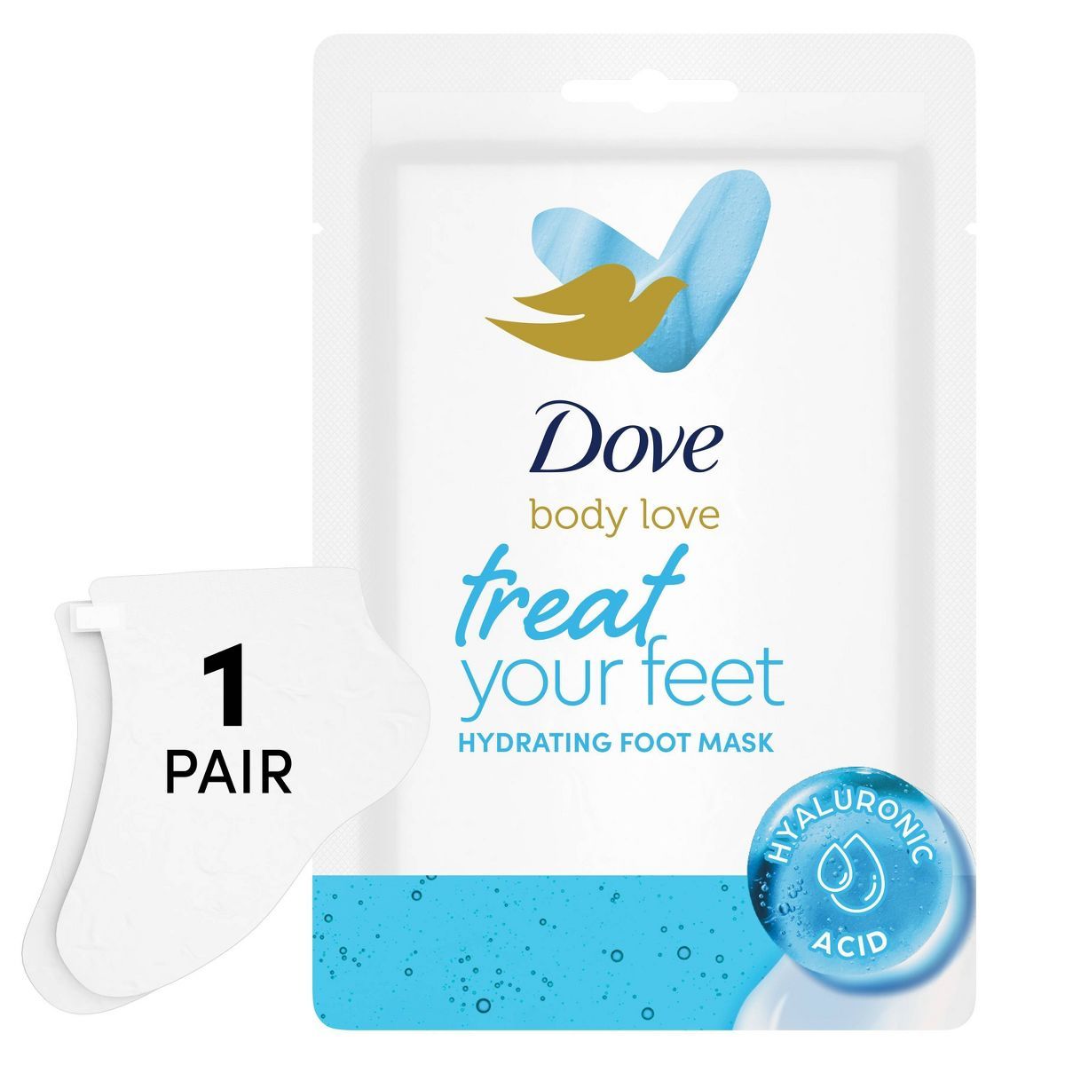 Dove Beauty Body Love Hydrating Foot Mask - 1 pair | Target