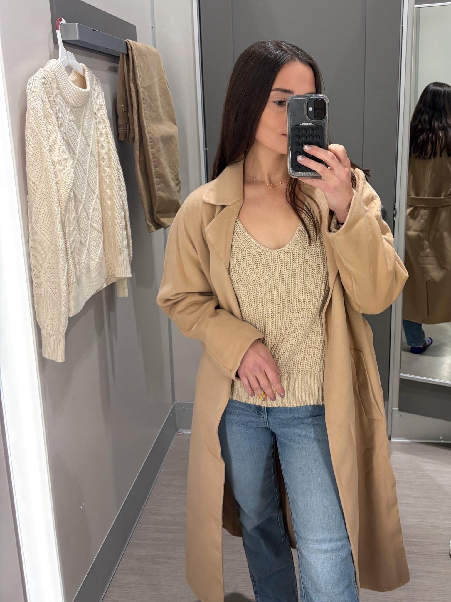Soft neutrals I’ll never get tired of 🤍
Layered a lightweight sweater with a classic trench and easy denim — simple, polished, and wearable.

#LTKmomlife #LTKSeasonal #LTKootd
