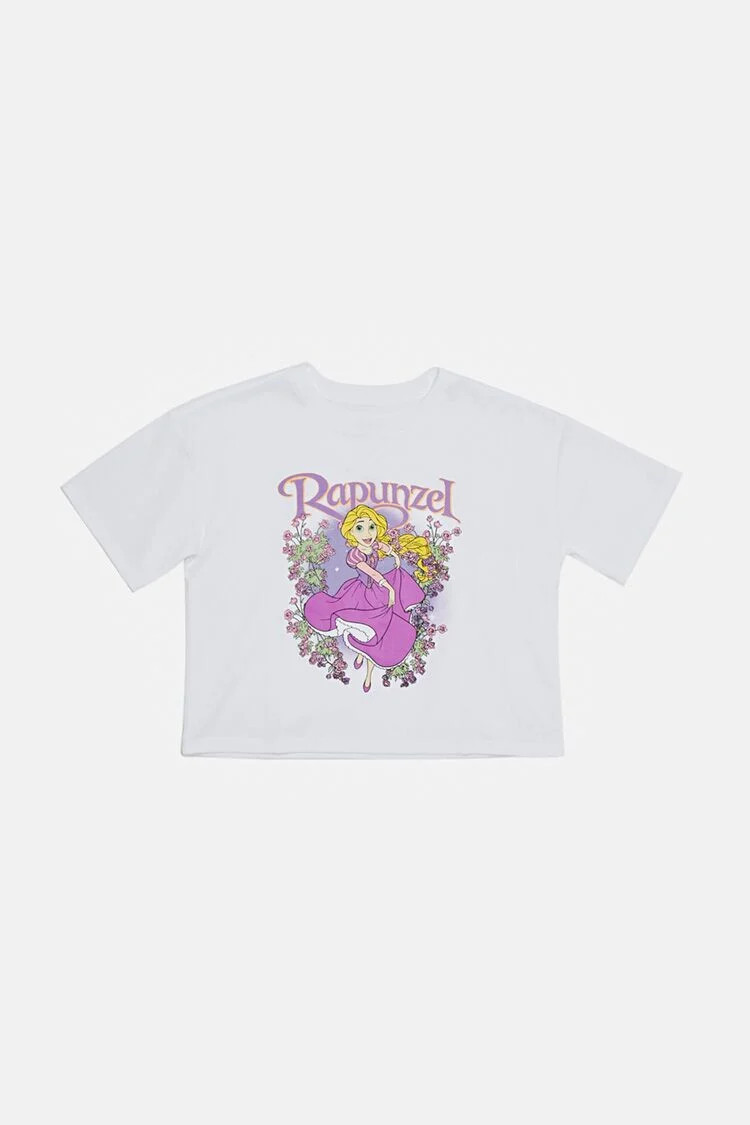 Girls Rapunzel Cropped Tee (Kids) | Forever 21