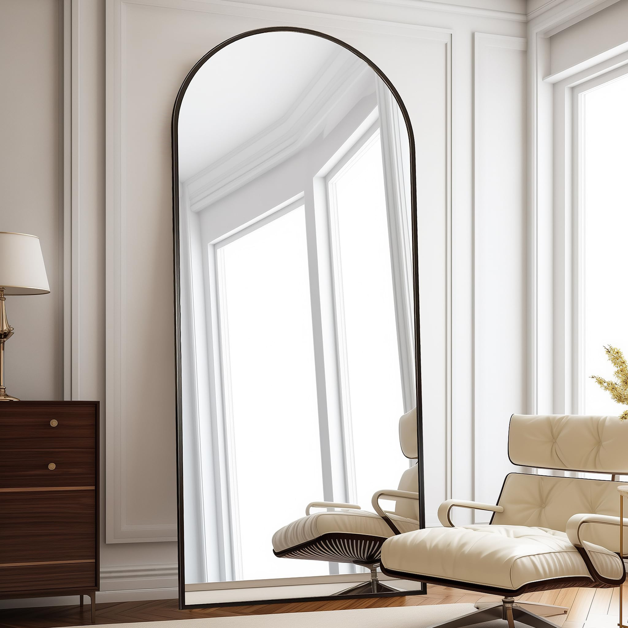 Floor Length Mirror, 76"x34" Arch Full Length Mirror Hanging or Leaning, Body Mirrors with Stand,... | Amazon (US)
