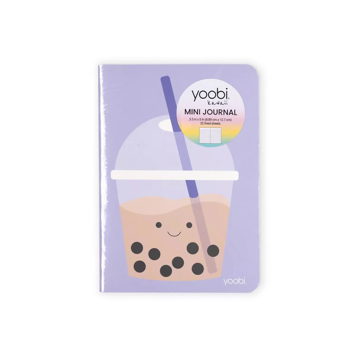 Yoobi Kawaii Journal 3.5"x5" Mini Purple Boba Tea | Target