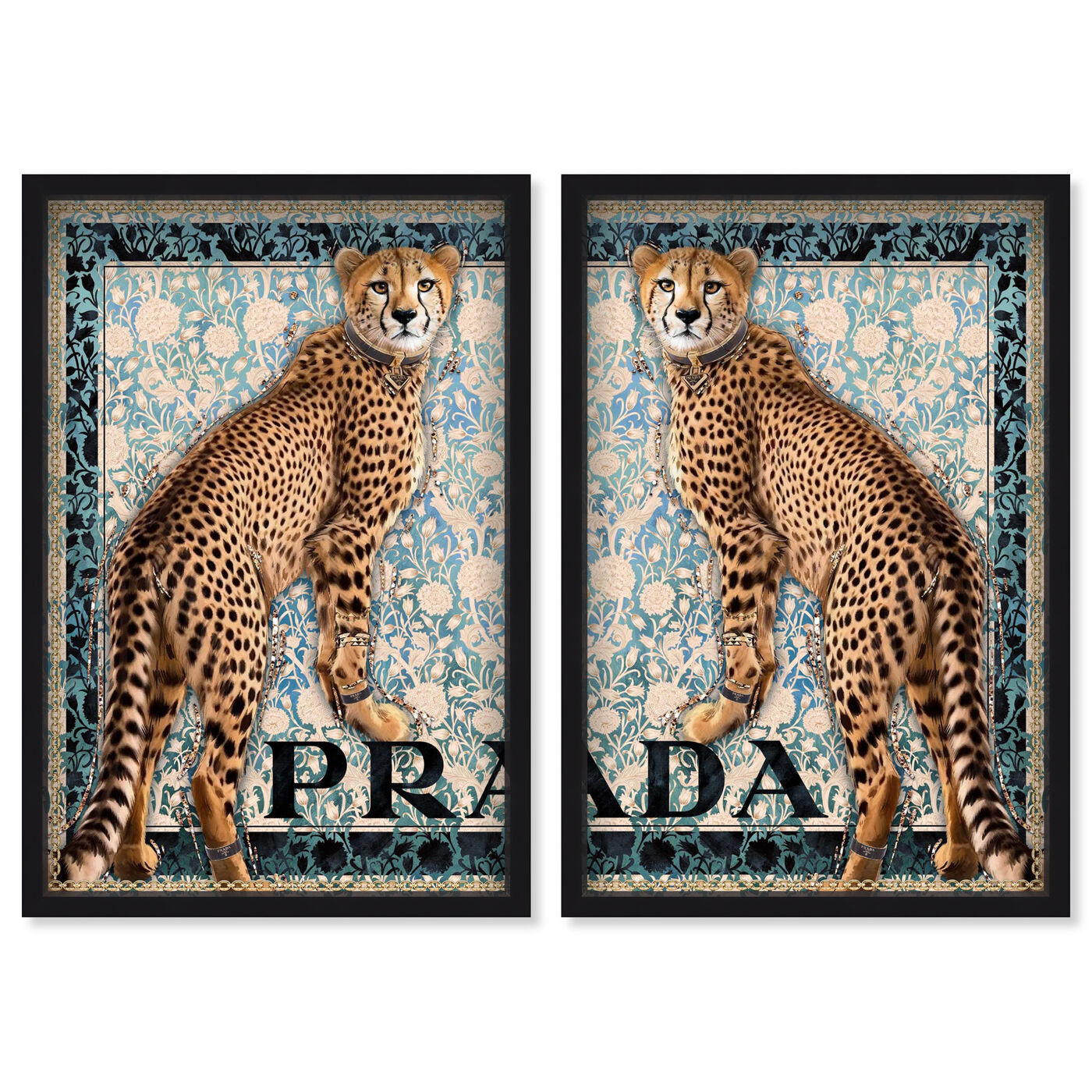 Regal Feline Elegance Duo Fashion Wall Art Oliver Gal | Oliver Gal