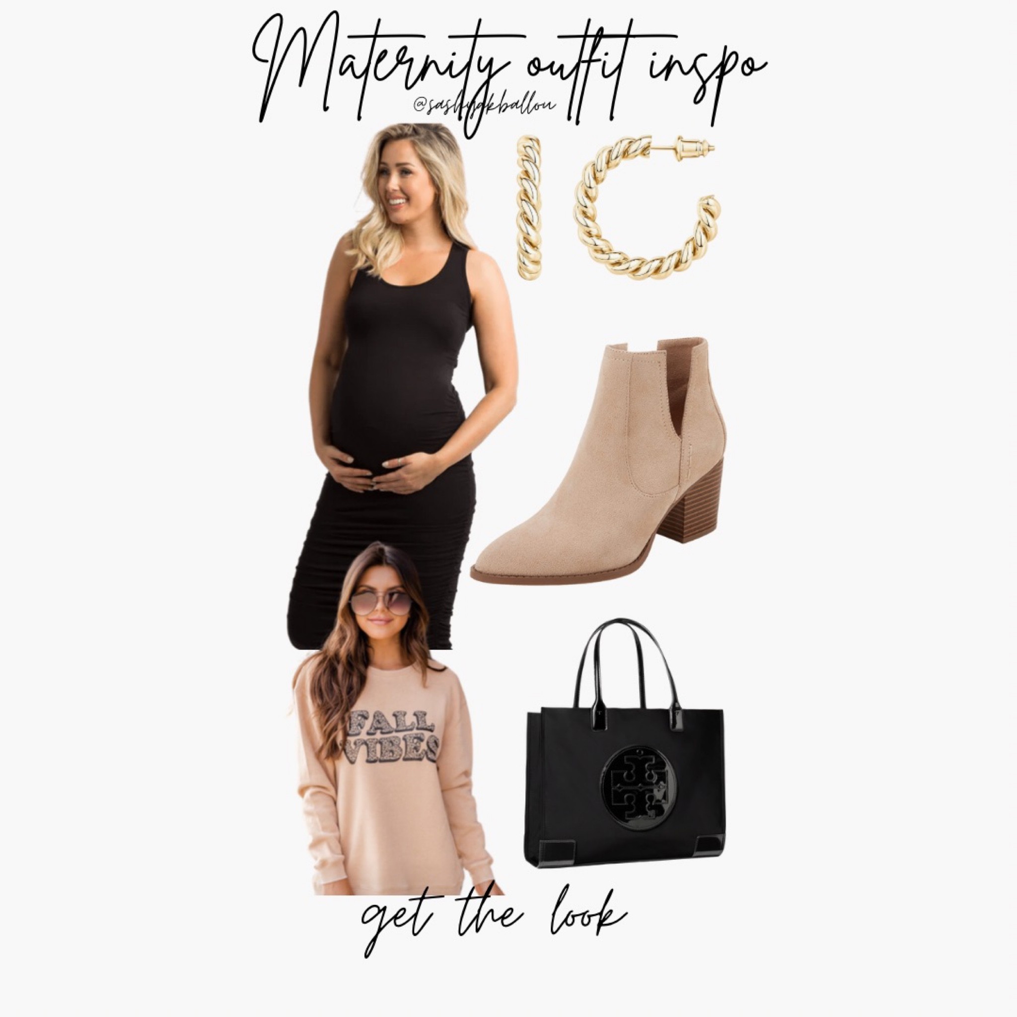 Fall vibes maternity outfit 
Casual graphic sweatshirt 