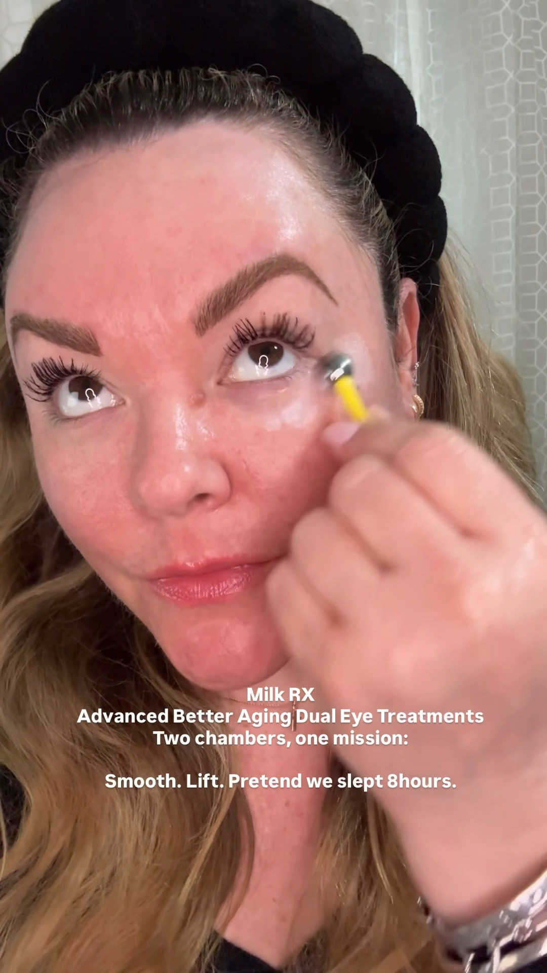 Milk RX • Advanced Better Aging Dual Eye Treatments 
•
Eyelid Lifting Serum & Under-Eye Wrinkle Smoothing Cream.
•
The under-eye smoothing cream is powered by goat milk exosomes a phytorelaxer, the eyelid lifting serum is powered by a microcurrent peptide.
•
When paired together these clinically proven treatments target visible signs of aging for a more youthful appearance.
•
Full Circle Eye Repair with zero irritation. 
•
Milk RX Eye Treatments also include a Micro-Circulation Applicator designed to instantly soothe skin on contact! 
Use code mommyandmakeup20

#LTKBeauty #LTKselfcare #LTKgrwm