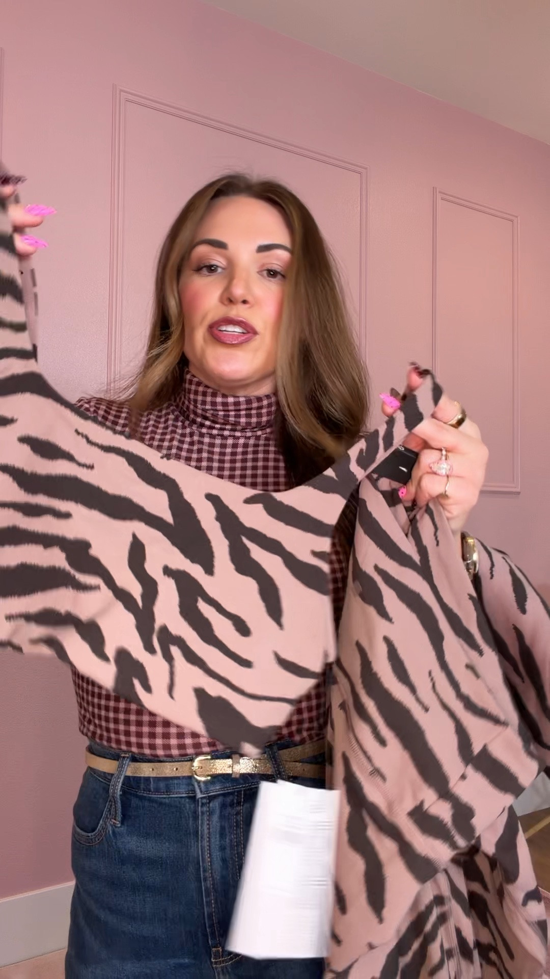curvy midsize brown zebra print workout set! i snagged the large in sports bra and medium in leggings & bubble pullover 🤎

#LTKMidsize #LTKSaleAlert #LTKActive