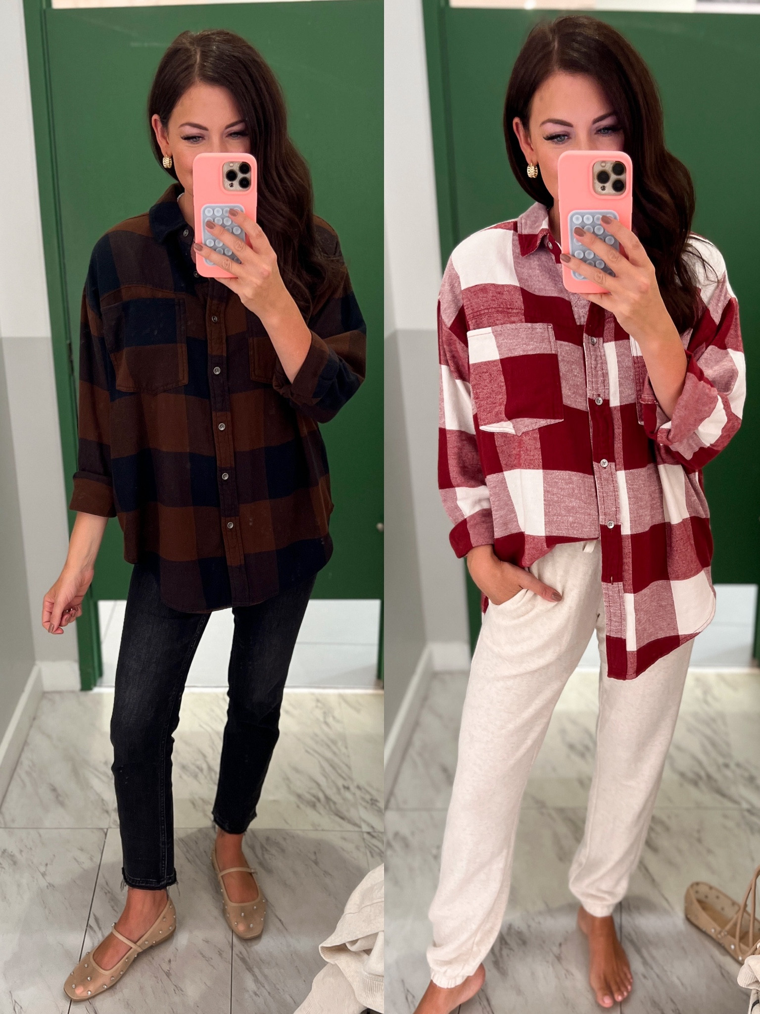 SALE! Aerie flannels that are incredible 👏🏻 xs in brown & small in red. Left with both! Xs in joggers

#LTKSaleAlert #LTKFindsUnder50 #LTKSeasonal